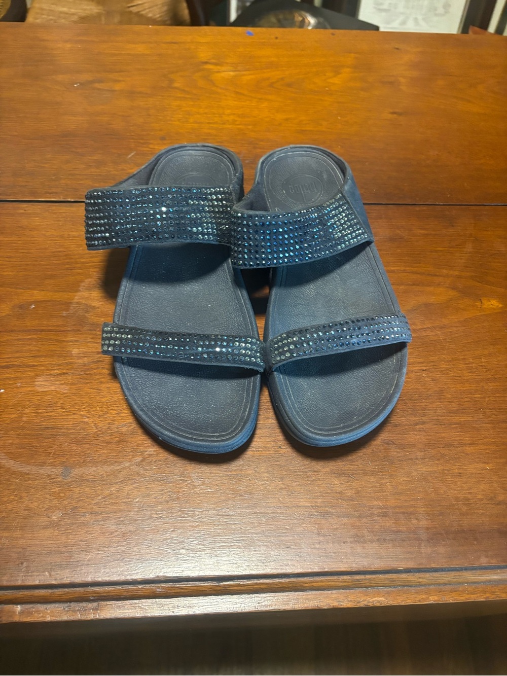 FitFlop Women’s Flare Slide Sandals Black Size 7